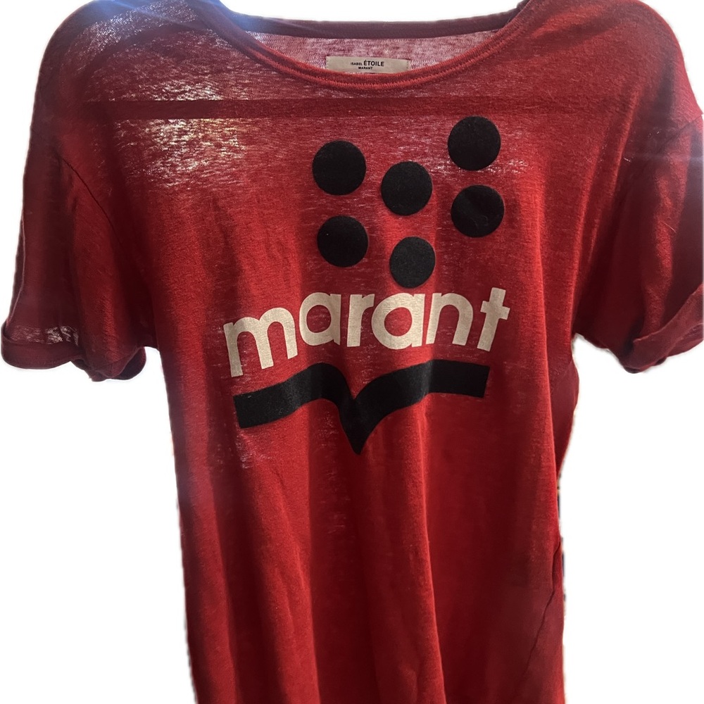 Isabel Marant red graphic tee - Picture 2 of 4